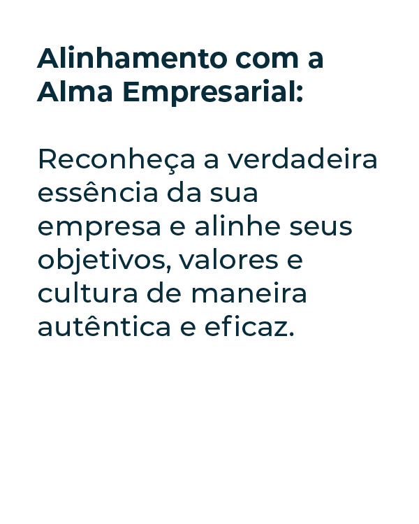 alinhamento com a alma Empresarial